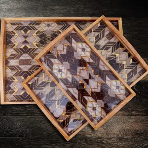 Rustic Elegance Wooden Serving Tray