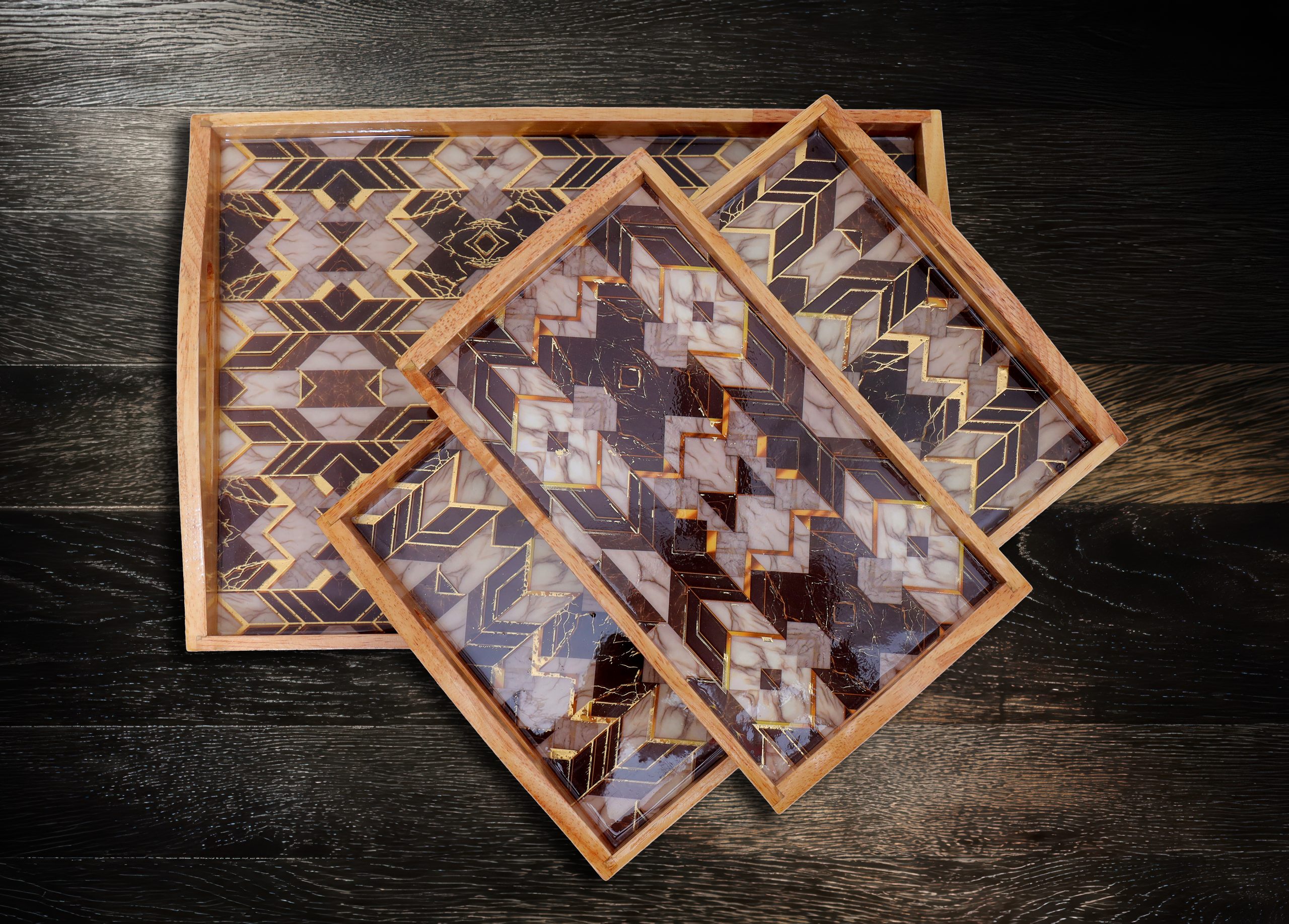 Rustic Elegance Wooden Serving Tray