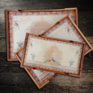 Premium Handmade Wooden Serving Tray with Handles