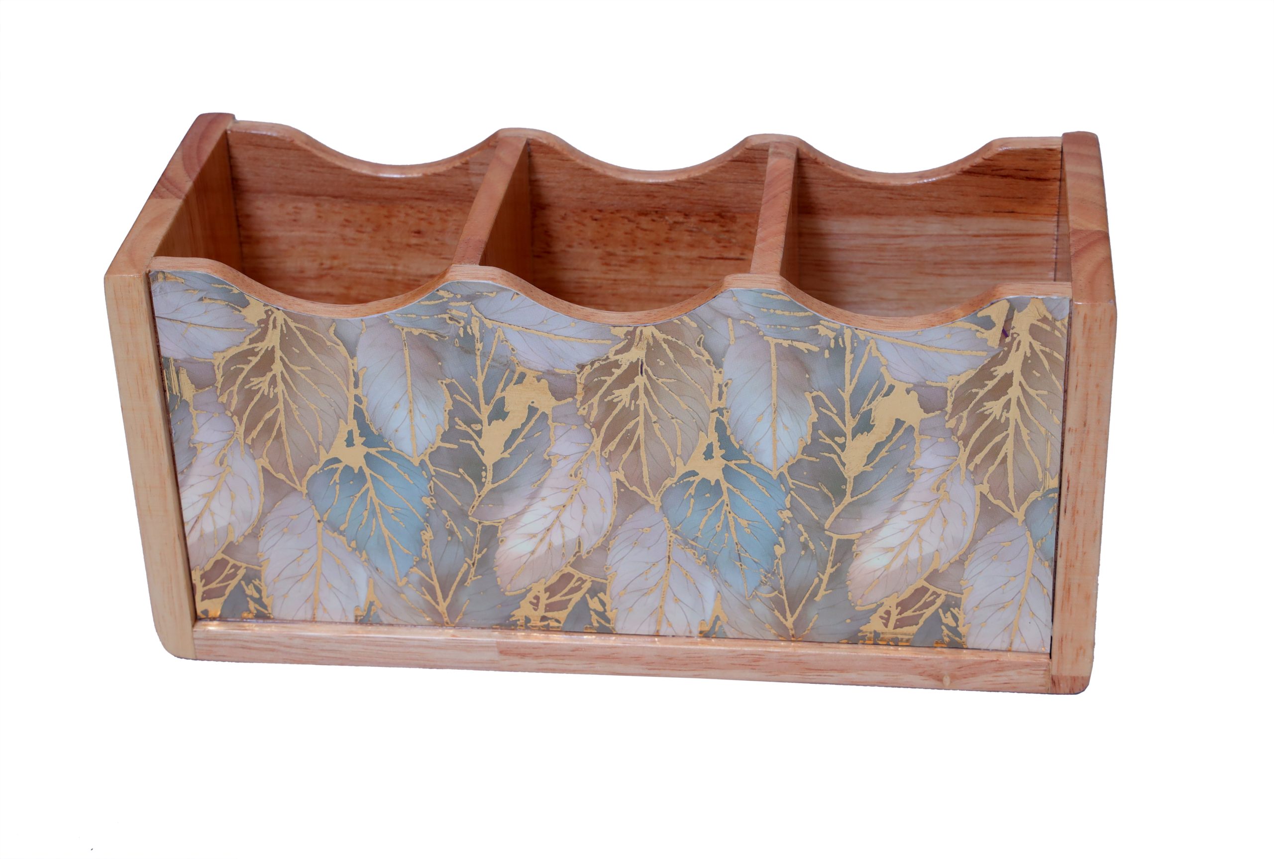 Leaf Harmony Wooden Organizer