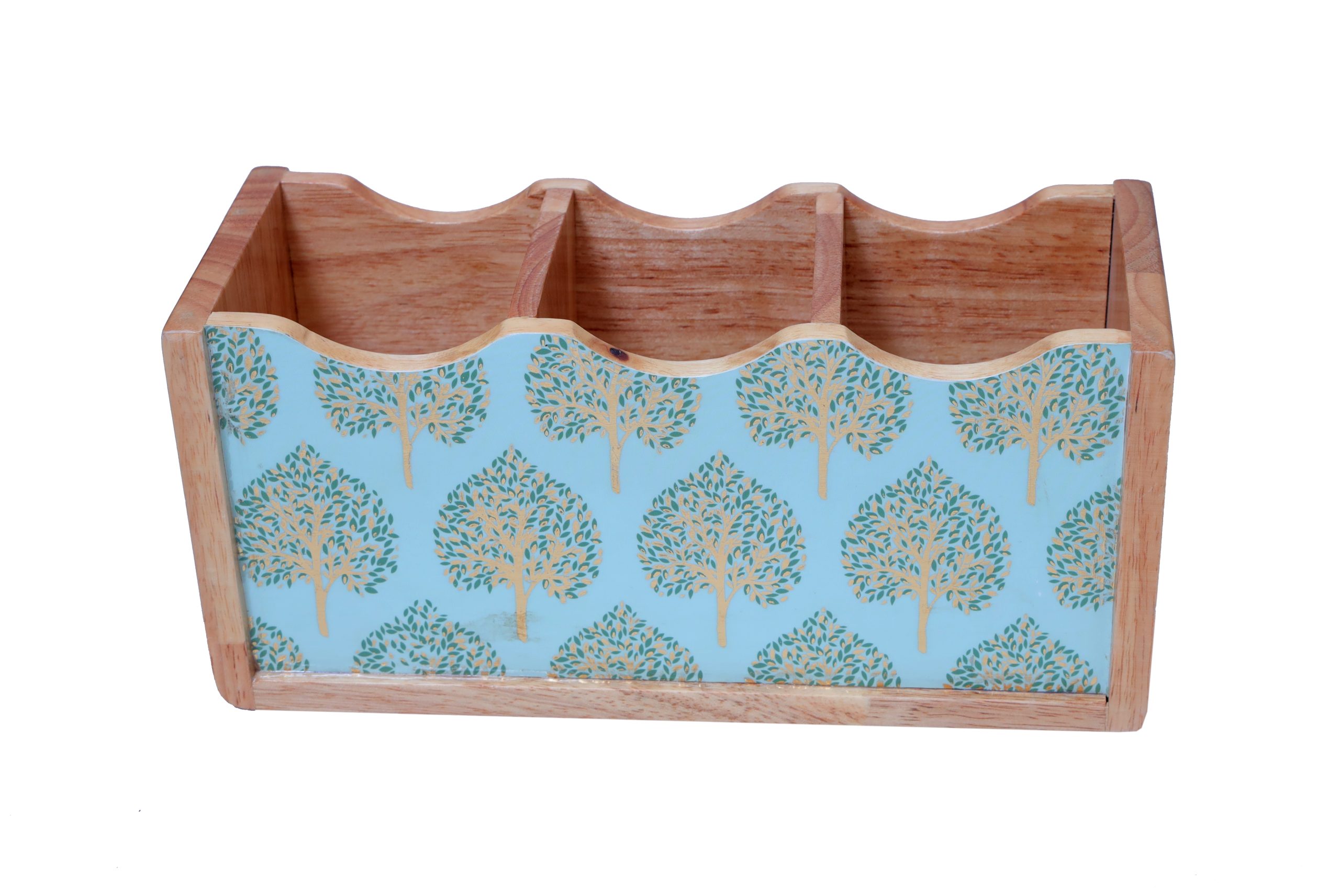 BloomCraft Wooden Desk Organizer